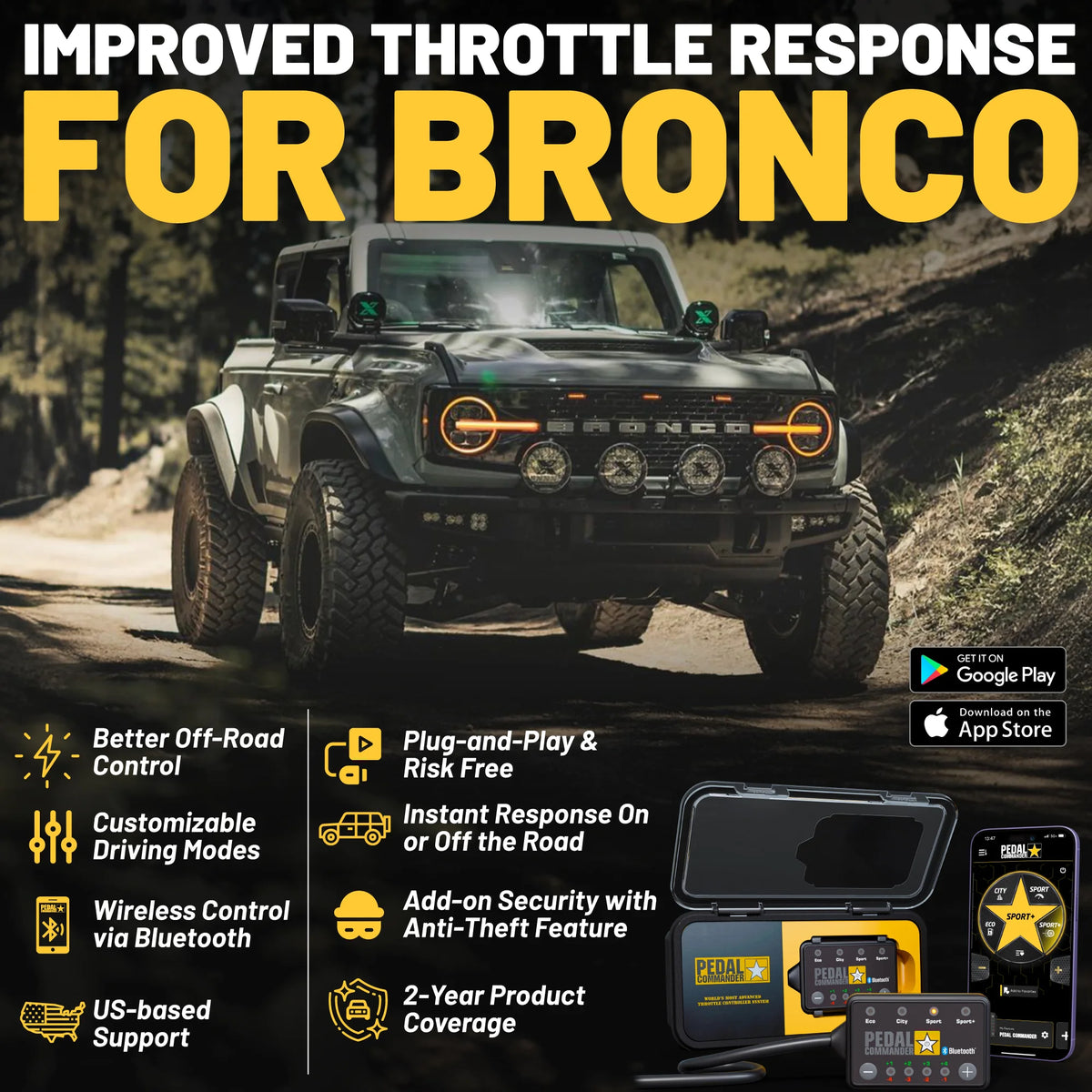 Ford Performance Commander Pedal Commander® for Ford Bronco Performance Upgrade