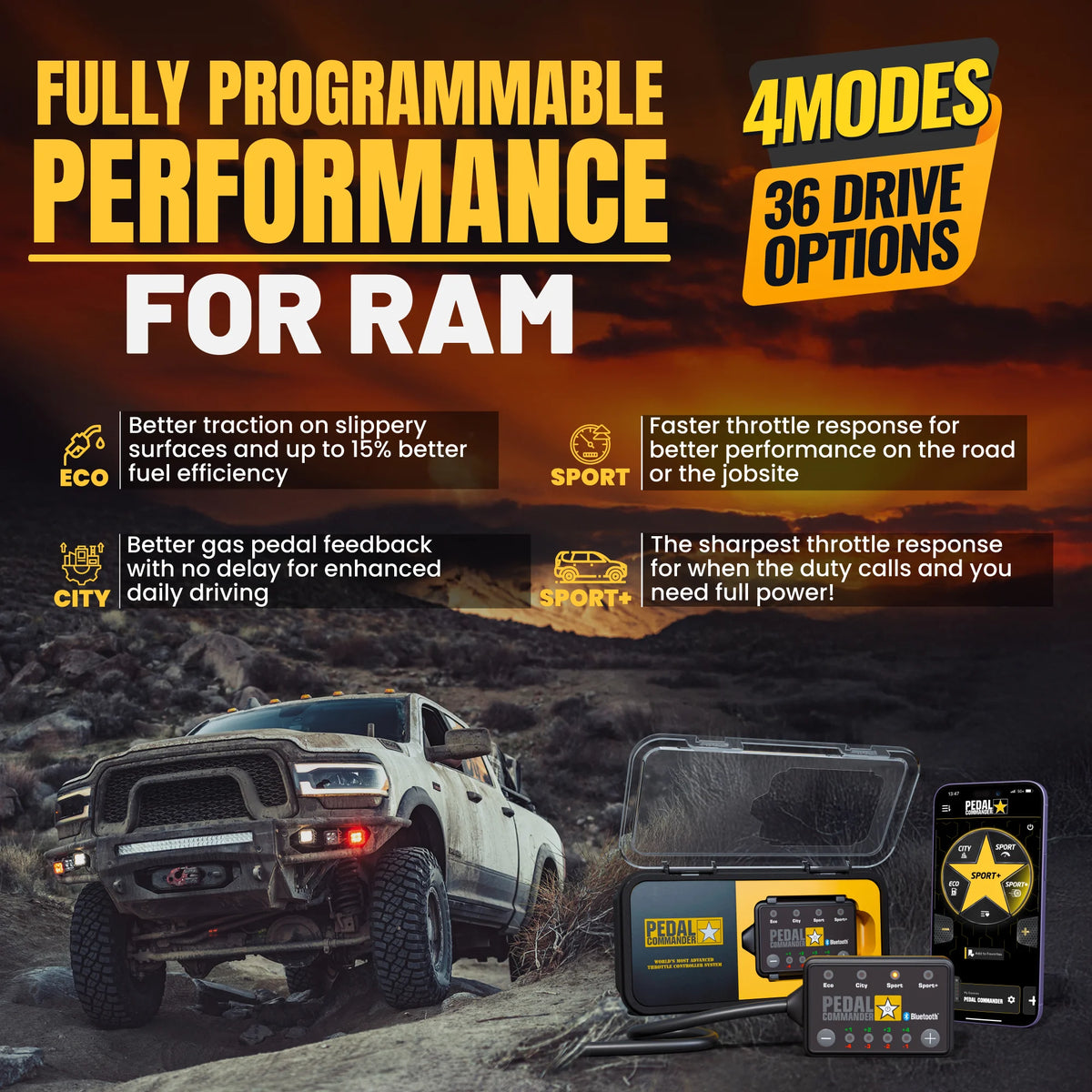 Ram Mastercard Pedal Commander® Throttle Response Controller for RAM 3500