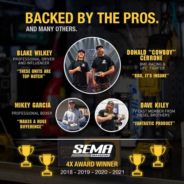 Merchant Pedal Commander PC11 won four times SEMA in 2018, 2019, 2020 and 2021; lots of pros are supporting the product also